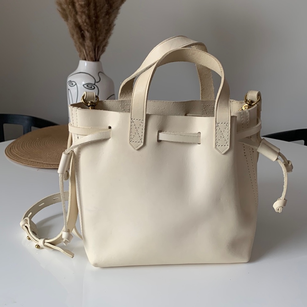 Madewell Off-White Mini Bucket Bag